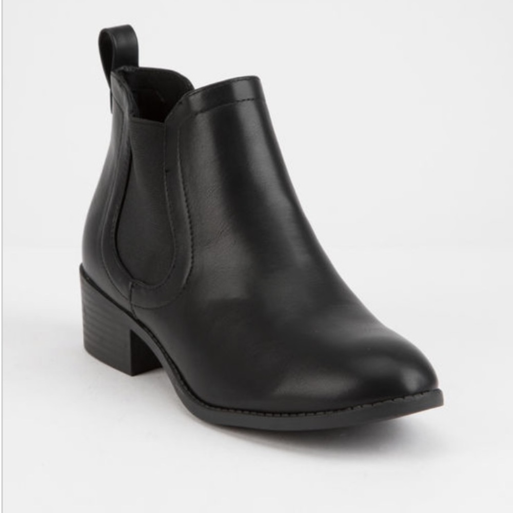 Black Leather Booties